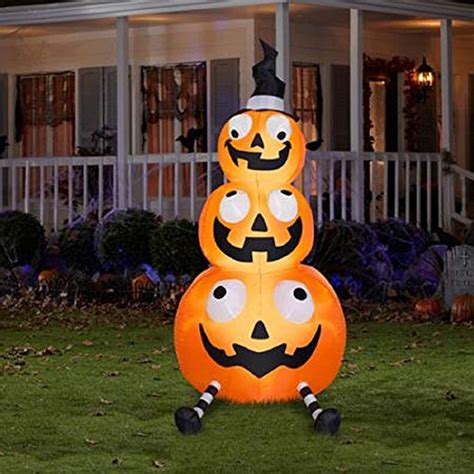 Easy Halloween Decor: Set Up a Pumpkin Inflatable with Witch Hat